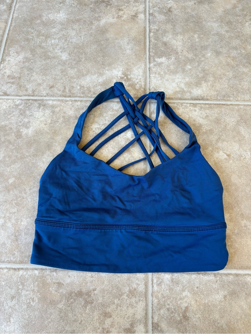 lululemon Blue Strappy Sports Bra